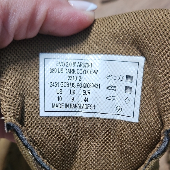 5.11 Tactical Mens Dark Coyote Combat Boots 10 - Picture 8 of 14